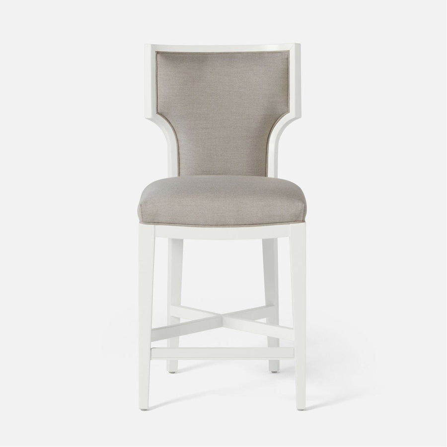 Made Goods Carleen Wingback Counter Stool in Weser Fabric