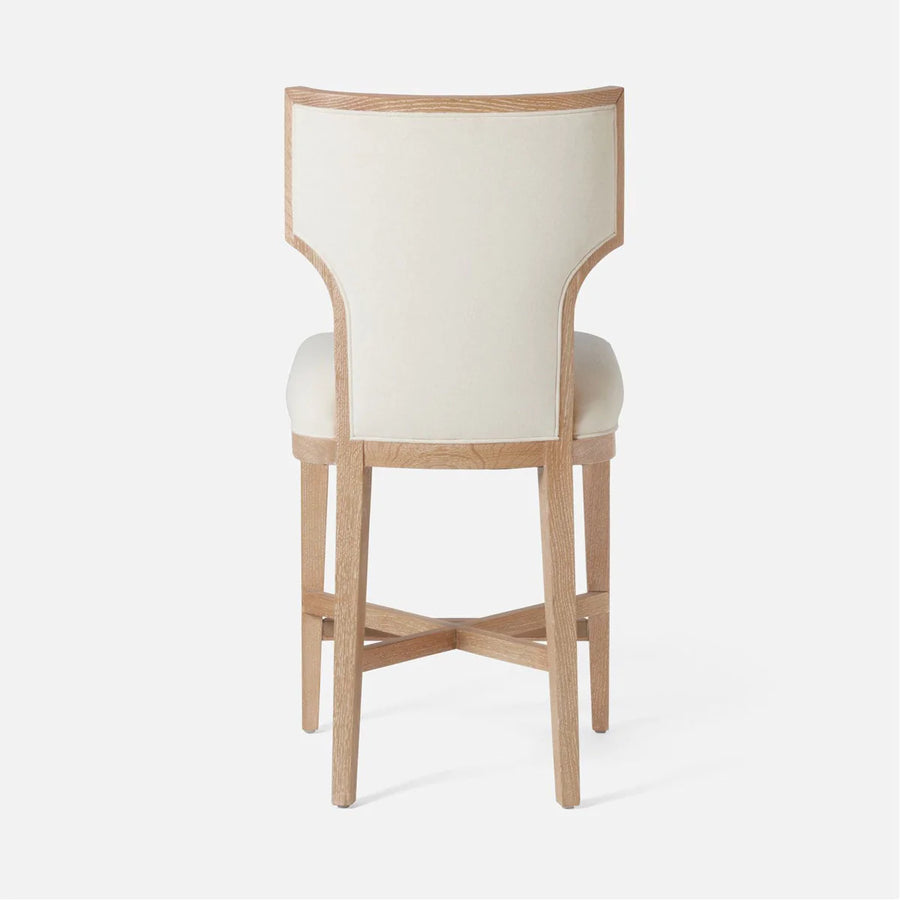 Made Goods Carleen Wingback Counter Stool in Pagua Fabric