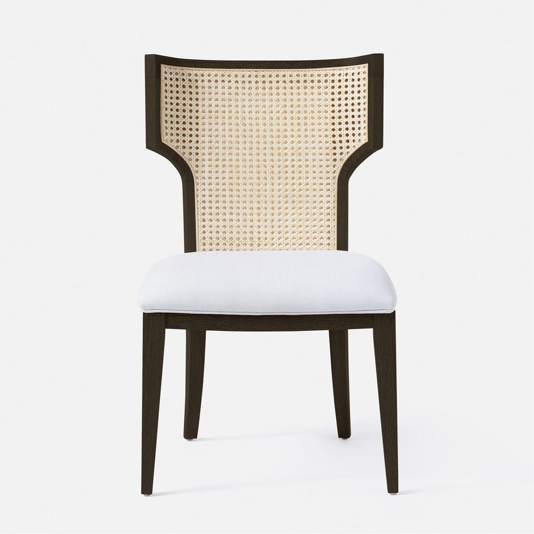 Made Goods Carleen Wingback Cane Dining Chair in Humboldt Cotton Jute