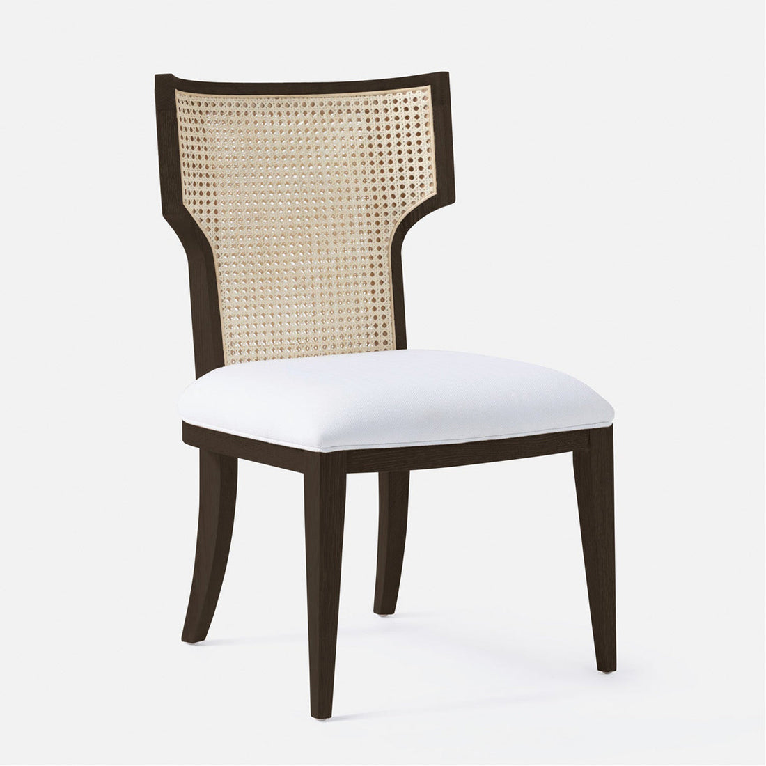 Made Goods Carleen Wingback Cane Dining Chair in Rhone Leather