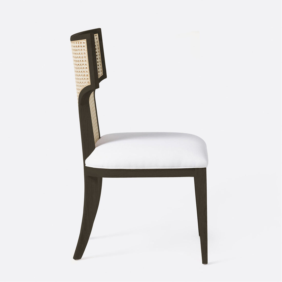 Made Goods Carleen Wingback Cane Dining Chair in Clyde Fabric