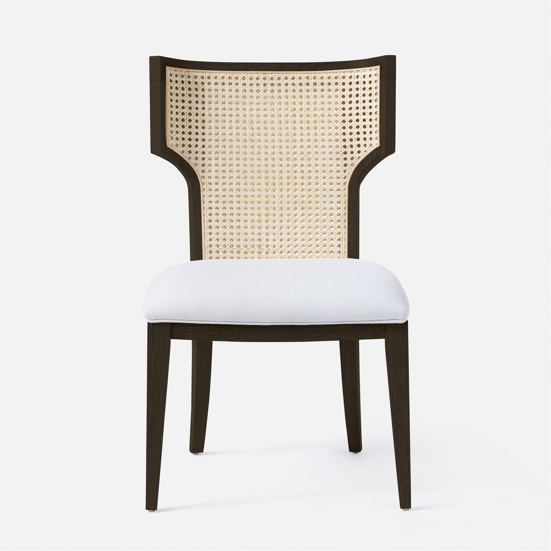 Made Goods Carleen Wingback Cane Dining Chair in Clyde Fabric