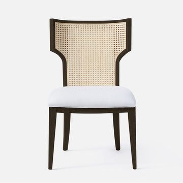 Made Goods Carleen Wingback Cane Dining Chair in Weser Fabric