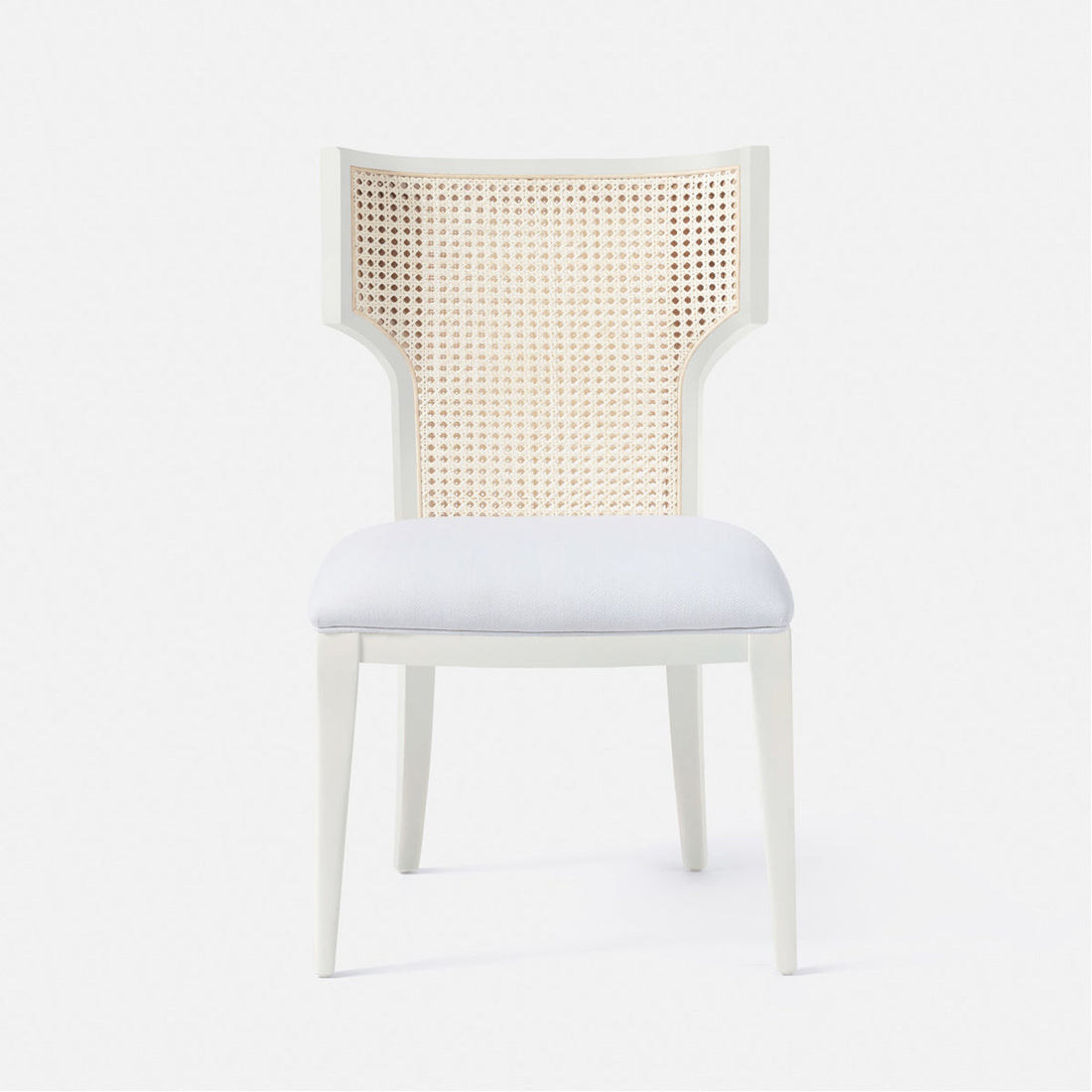 Made Goods Carleen Wingback Cane Dining Chair in Clyde Fabric