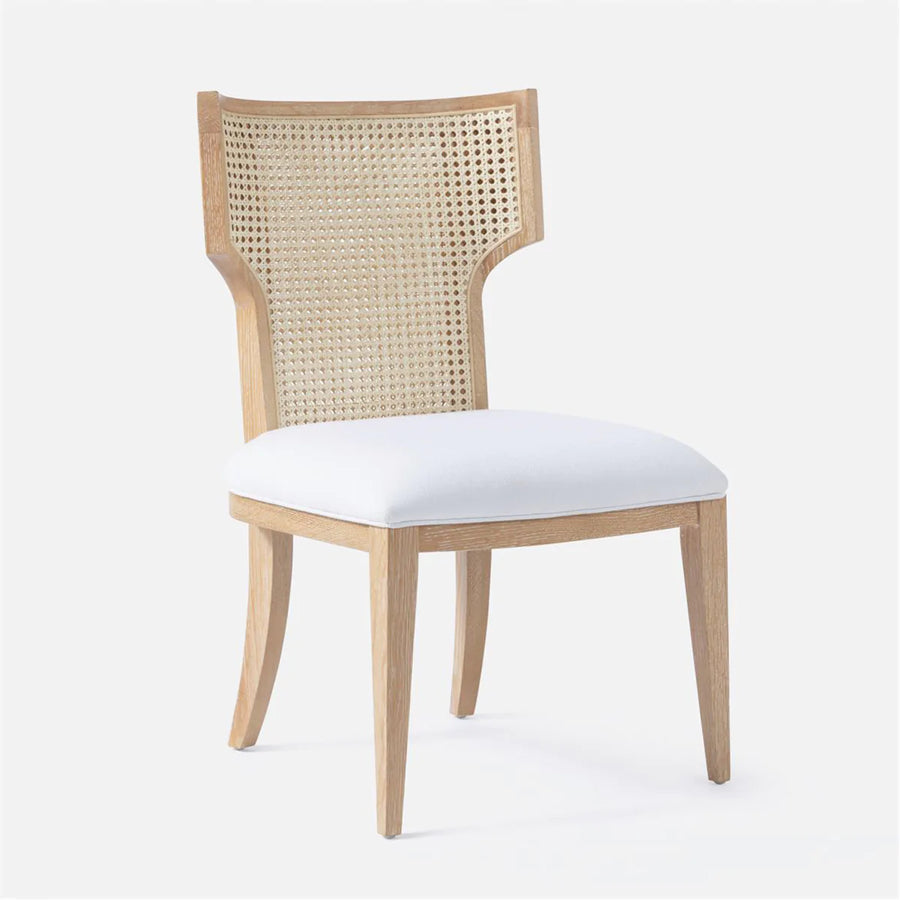 Made Goods Carleen Wingback Cane Dining Chair in Pagua Fabric