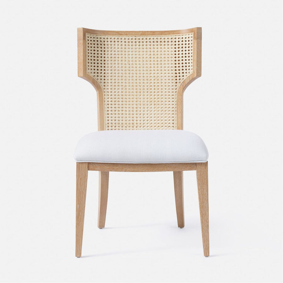 Made Goods Carleen Wingback Cane Dining Chair in Humboldt Cotton Jute