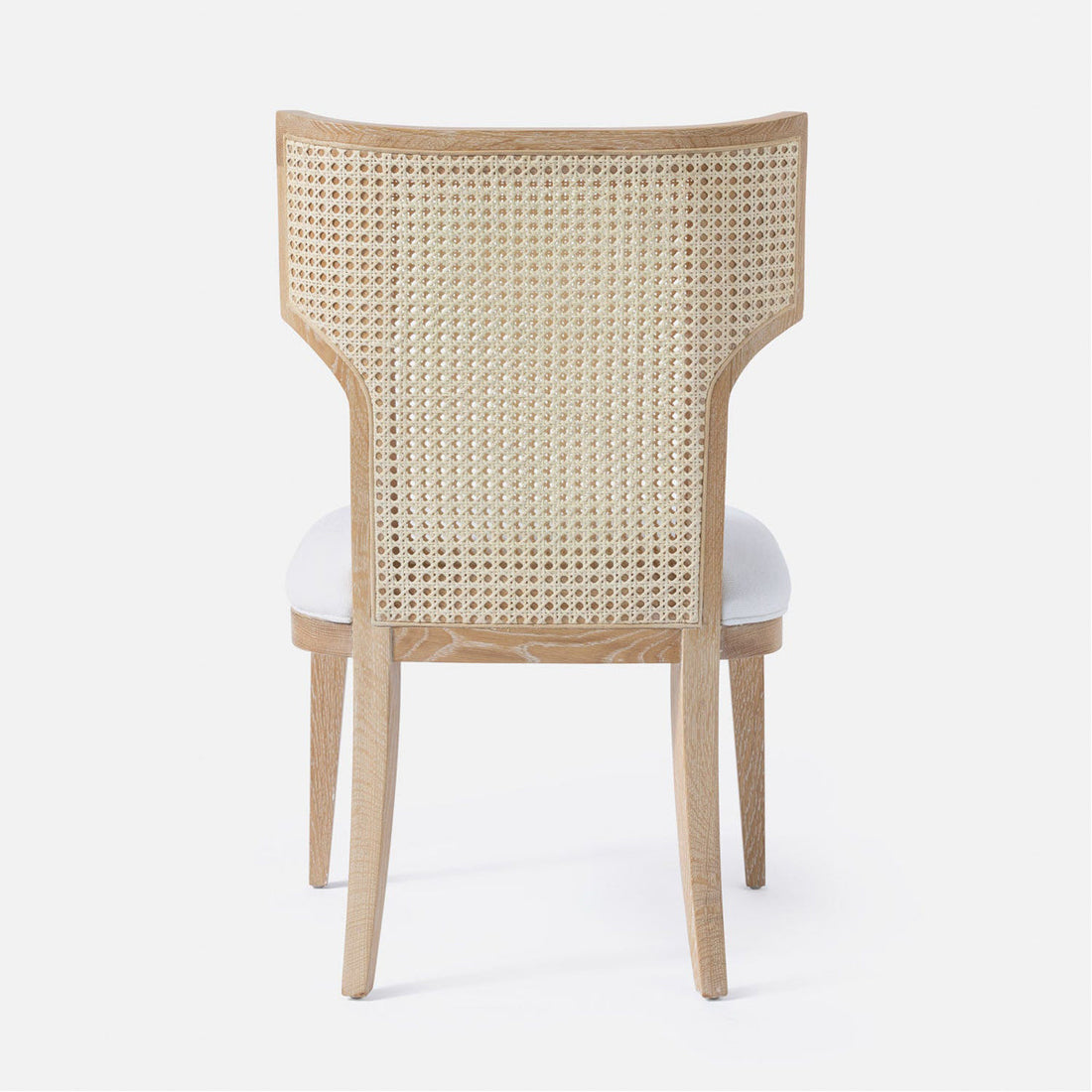 Made Goods Carleen Wingback Cane Dining Chair in Clyde Fabric