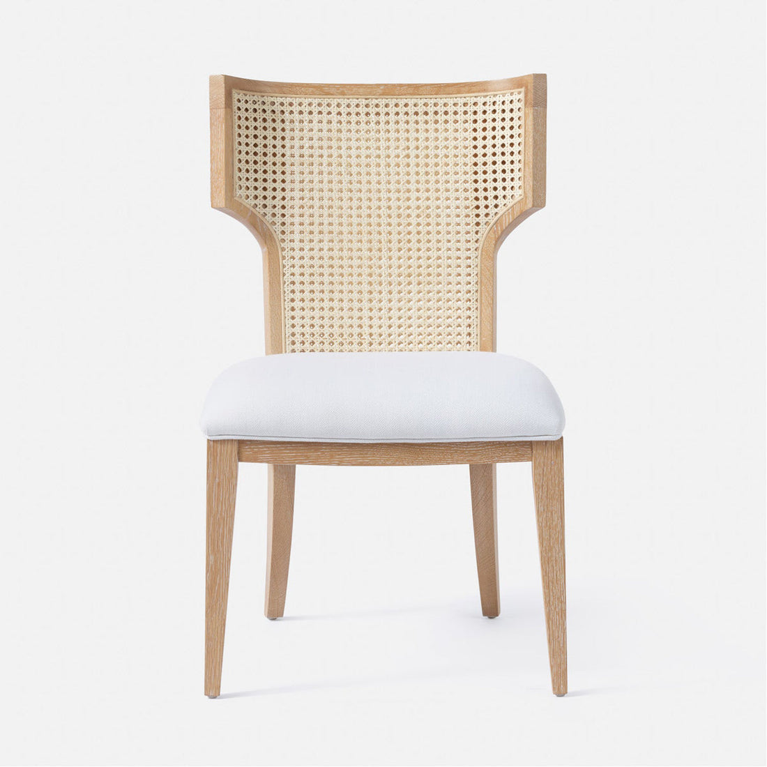 Made Goods Carleen Wingback Cane Dining Chair in Aras Mohair