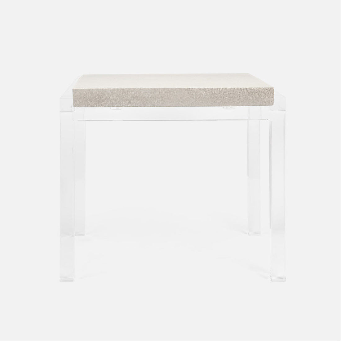 Made Goods Cassian Side Table in White Faux Horn