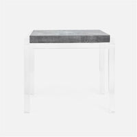 Made Goods Cassian Acrylic Side Table in Realistic Faux Shagreen