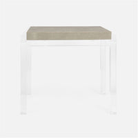 Made Goods Cassian Acrylic Side Table in Realistic Faux Shagreen