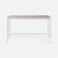 Made Goods Cassian Acrylic Console Table with Realistic Faux Shagreen Top