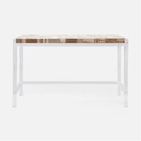 Made Goods Cassian Acrylic Console Table with Petrified Wood Top