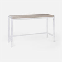 Made Goods Cassian Acrylic Console Table with Realistic Faux Shagreen Top