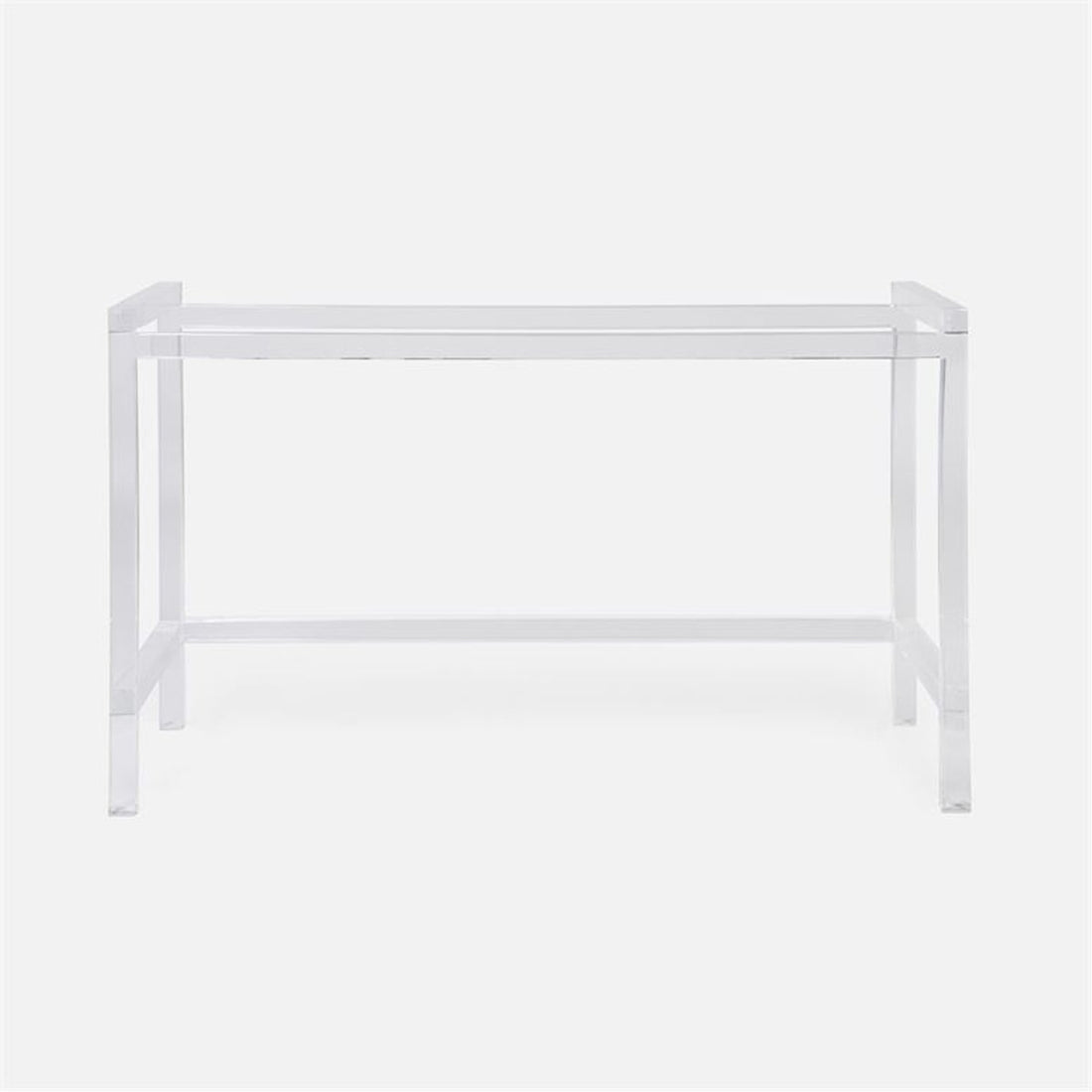 Made Goods Cassian Acrylic Console Table with Silver Mop Shell Top