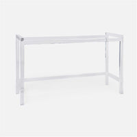 Made Goods Cassian Acrylic Console Table with Silver Mop Shell Top