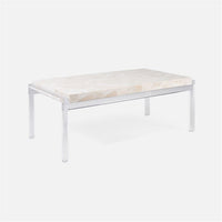 Made Goods Cassian Acrylic Coffee Table with Petrified Wood Top