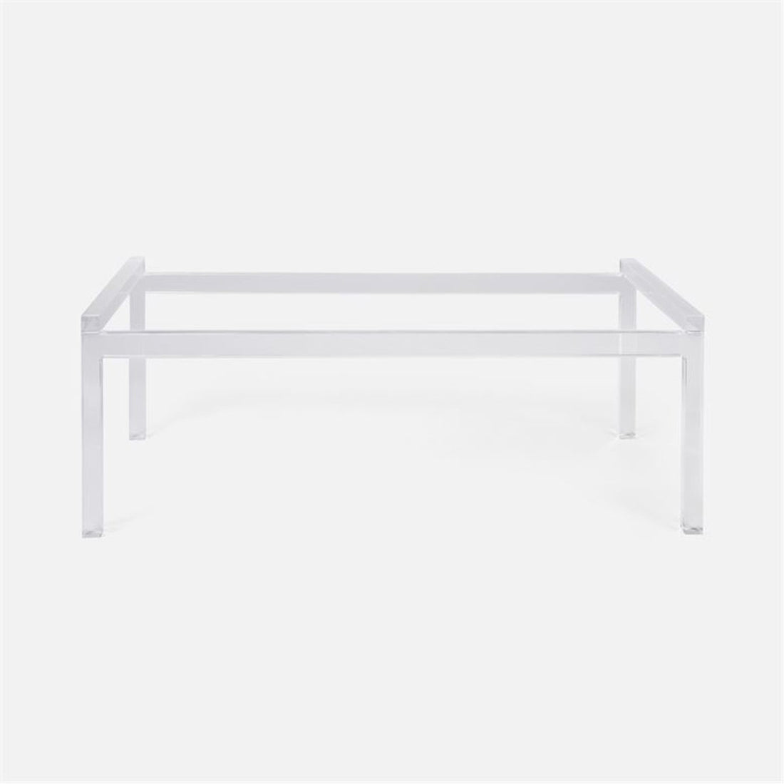 Made Goods Cassian Acrylic Coffee Table with Silver Mop Shell Top