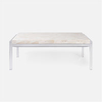 Made Goods Cassian Acrylic Coffee Table with Realistic Faux Shagreen Top