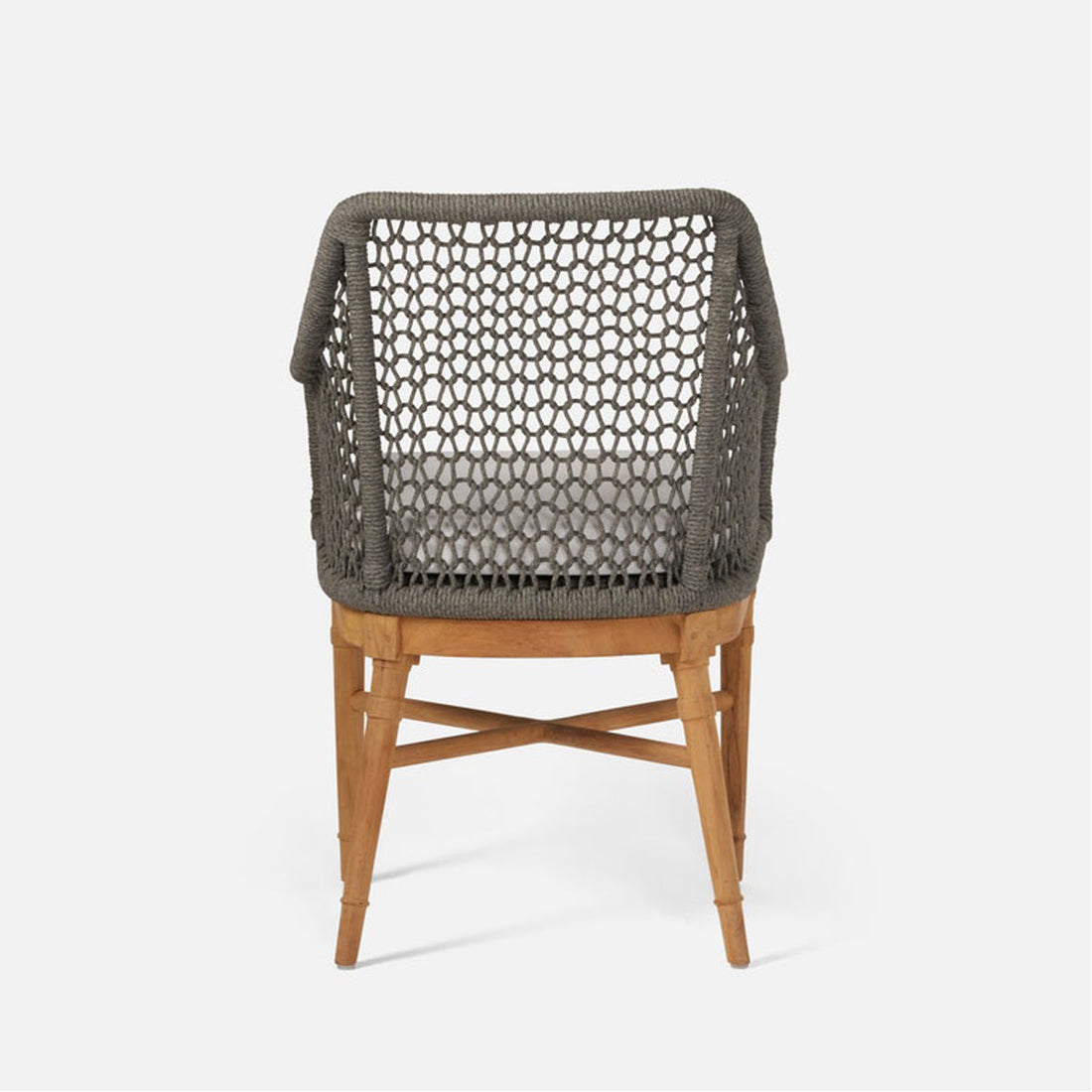 Made Goods Chadwick Woven Rope Outdoor Arm Chair in Clyde Fabric