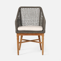 Made Goods Chadwick Woven Rope Outdoor Arm Chair in Alsek Fabric