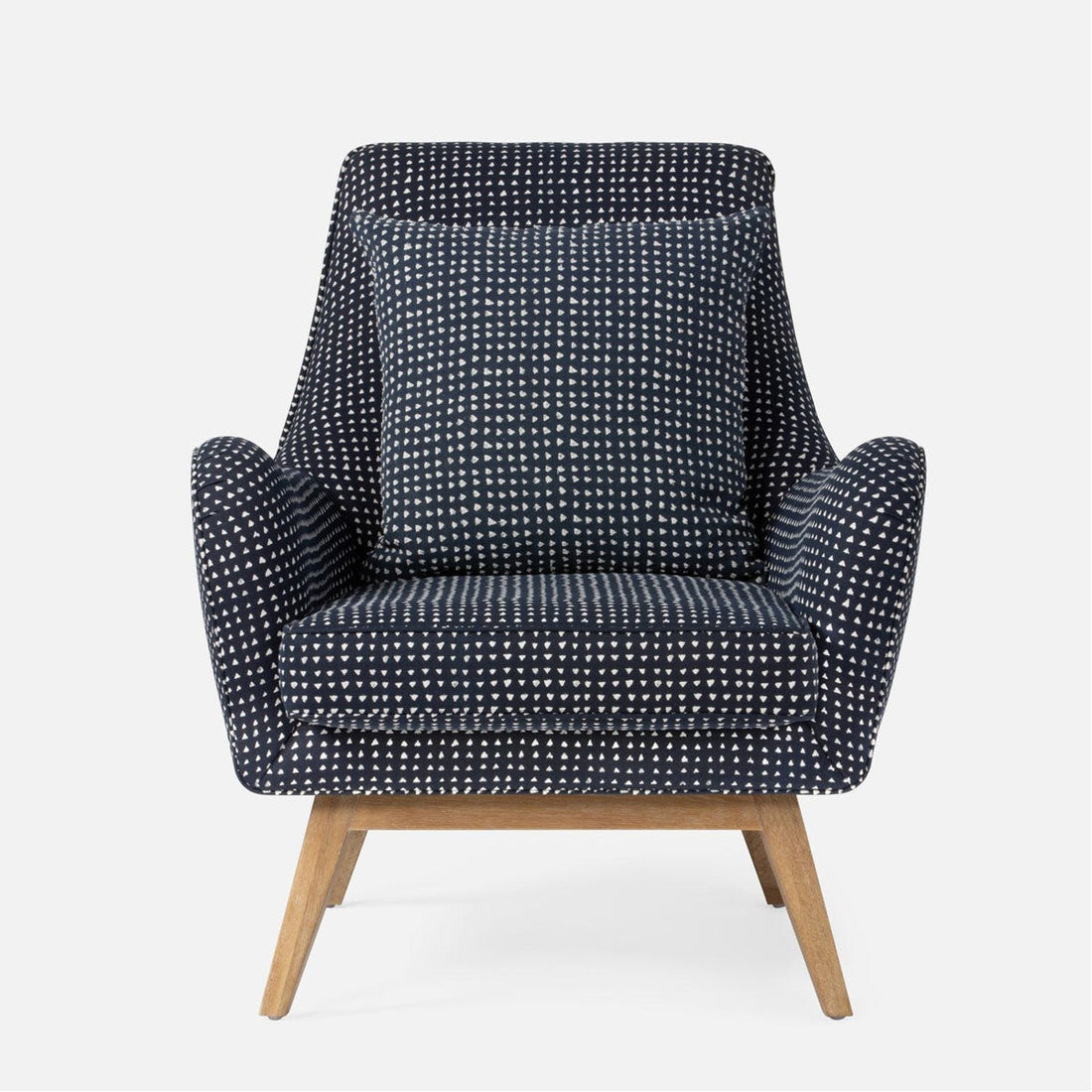 Made Goods Colten Upholstered Lounge Chair in Dark Gray Wood