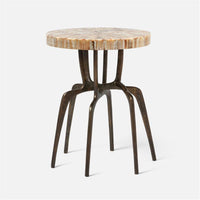 Made Goods Cyrano Metal Accent Table in Shell