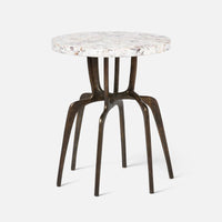 Made Goods Cyrano Metal Accent Table in Shell