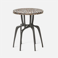 Made Goods Cyrano Metal Accent Table in Shell