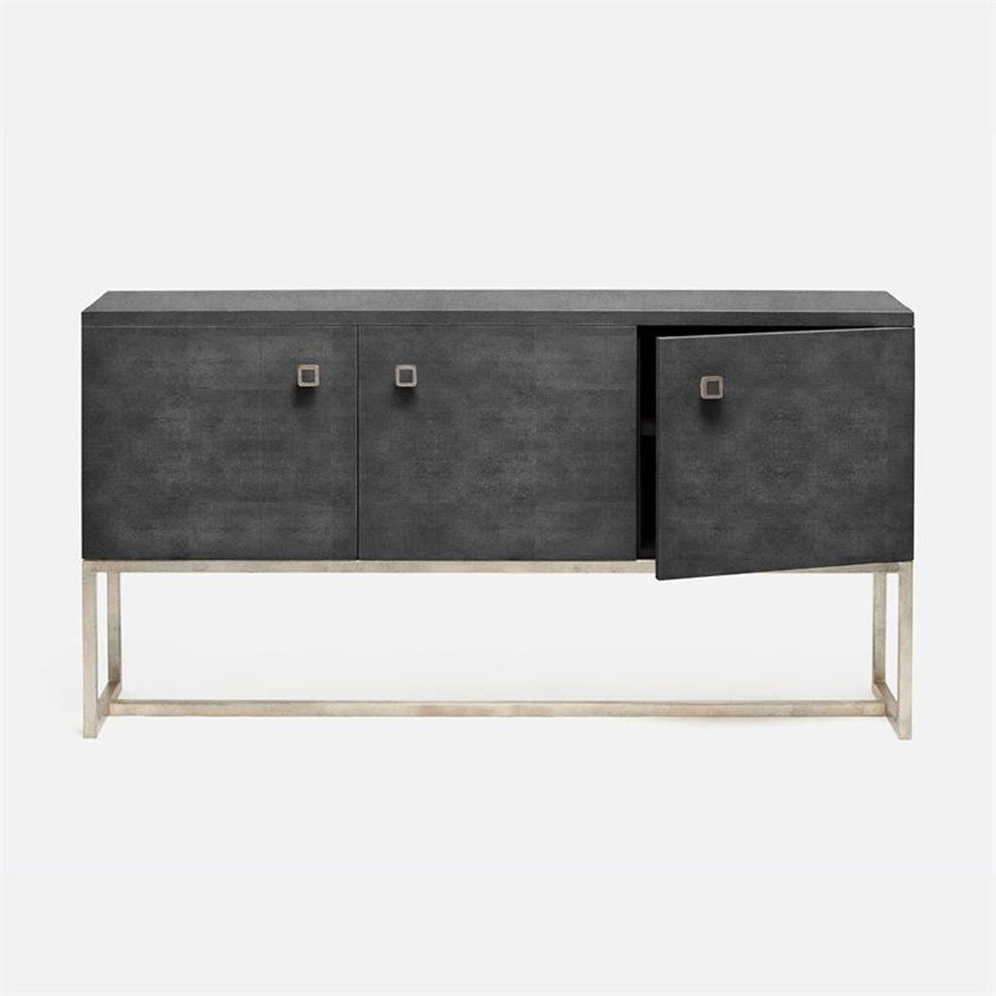 Made Goods Dallon Three-Door Narrow Realistic Faux Shagreen Buffet