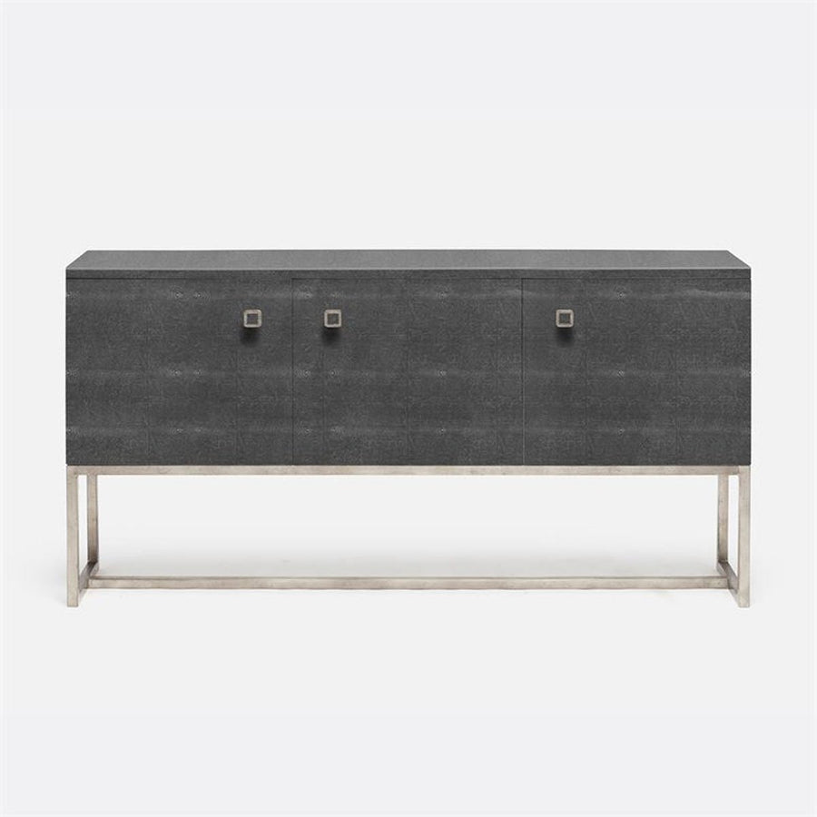 Made Goods Dallon Three-Door Narrow Realistic Faux Shagreen Buffet