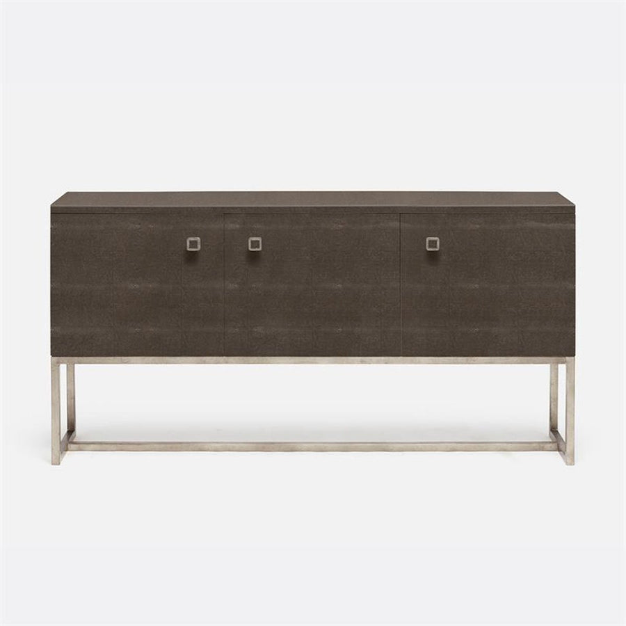 Made Goods Dallon Three-Door Narrow Realistic Faux Shagreen Buffet