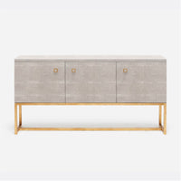 Made Goods Dallon Three-Door Narrow Realistic Faux Shagreen Buffet