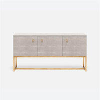 Made Goods Dallon Three-Door Narrow Realistic Faux Shagreen Buffet