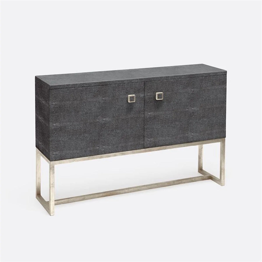 Made Goods Dallon Narrow Realistic Faux Shagreen 2-Door Buffet