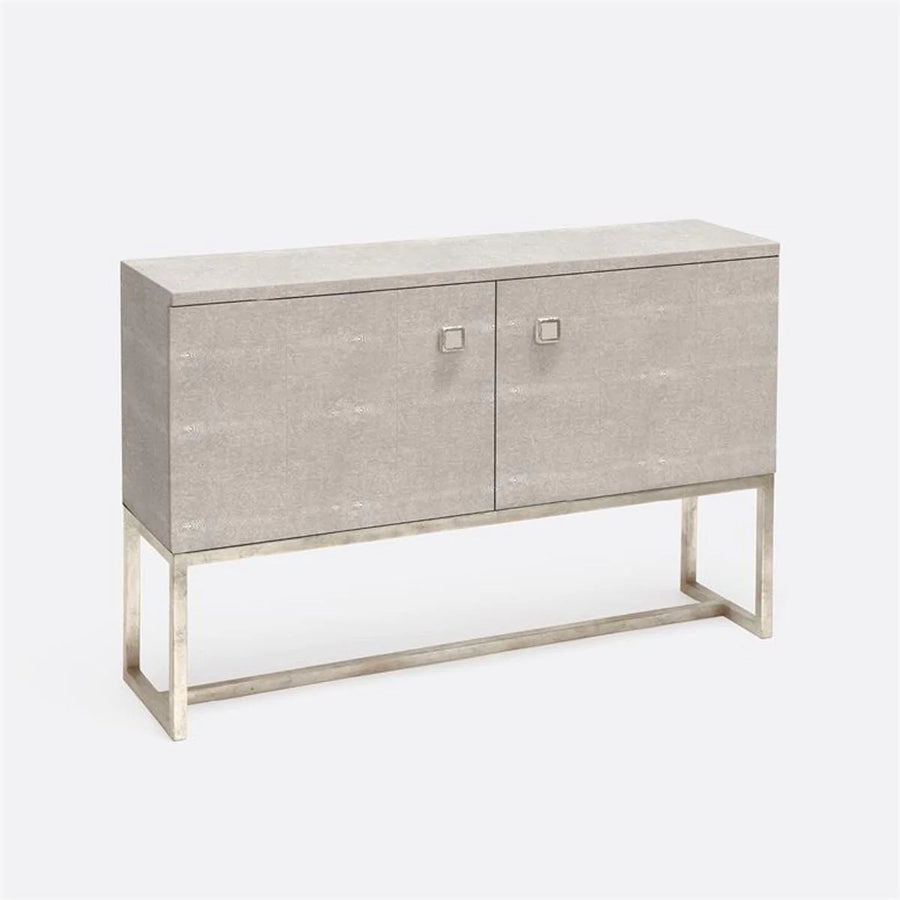 Made Goods Dallon Narrow Realistic Faux Shagreen 2-Door Buffet