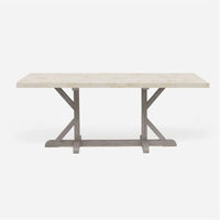 Made Goods Dane Rectangular Farm Dining Table in Stone