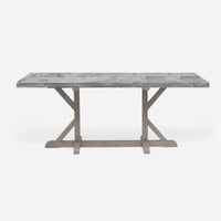 Made Goods Dane Rectangular Farm Dining Table in Stone