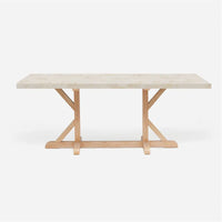 Made Goods Dane Rectangular Farm Dining Table in Stone