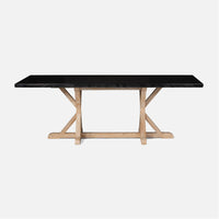 Made Goods Dane Rectangular Dining Table in Faux Horn