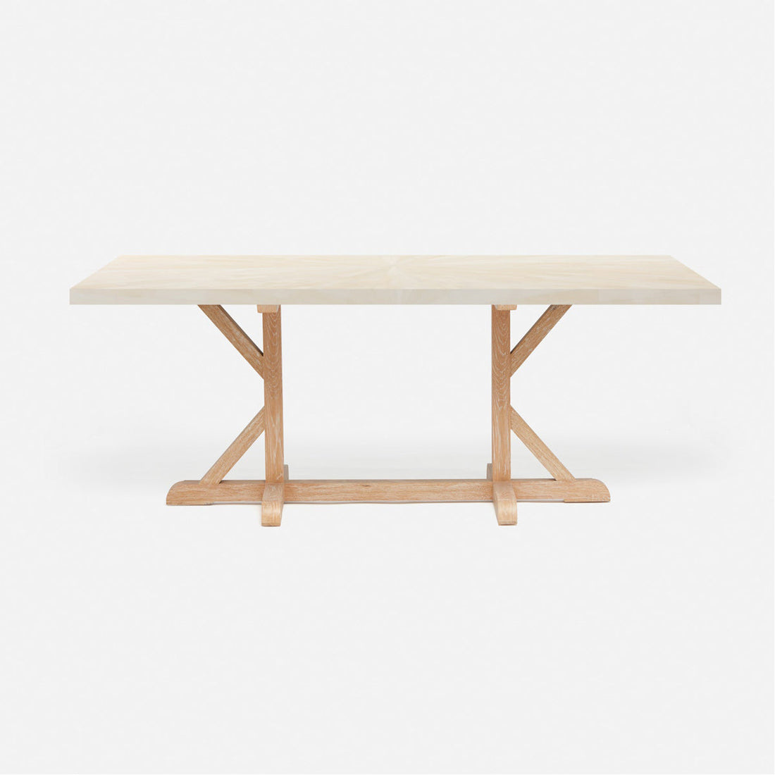 Made Goods Dane Rectangular Dining Table in Faux Horn