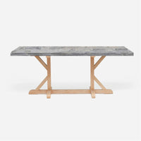 Made Goods Dane Rectangular Farm Dining Table in Stone