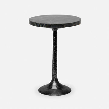 Made Goods Delancy Bistro Side Table in Blue Tiger Eye