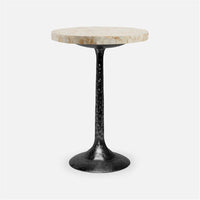 Made Goods Delancy Bistro Side Table in Shell