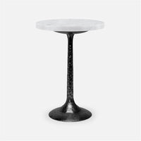 Made Goods Delancy Bistro Side Table in Marble