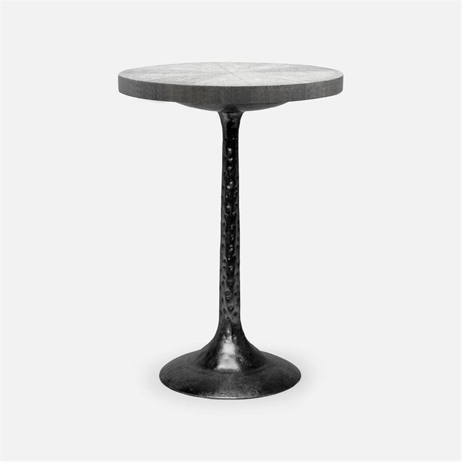 Made Goods Delancy Bistro Side Table in Faux Shagreen