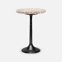 Made Goods Delancy Bistro Side Table in Shell