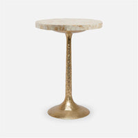 Made Goods Delancy Bistro Side Table in Shell