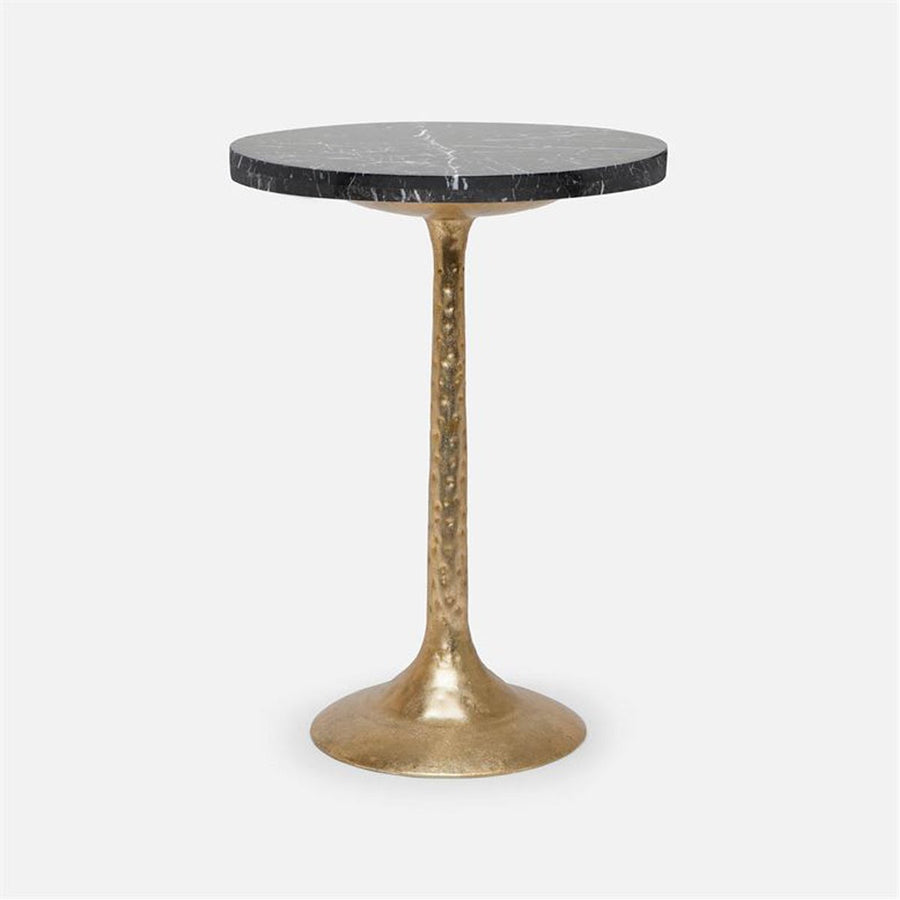 Made Goods Delancy Bistro Side Table in Marble