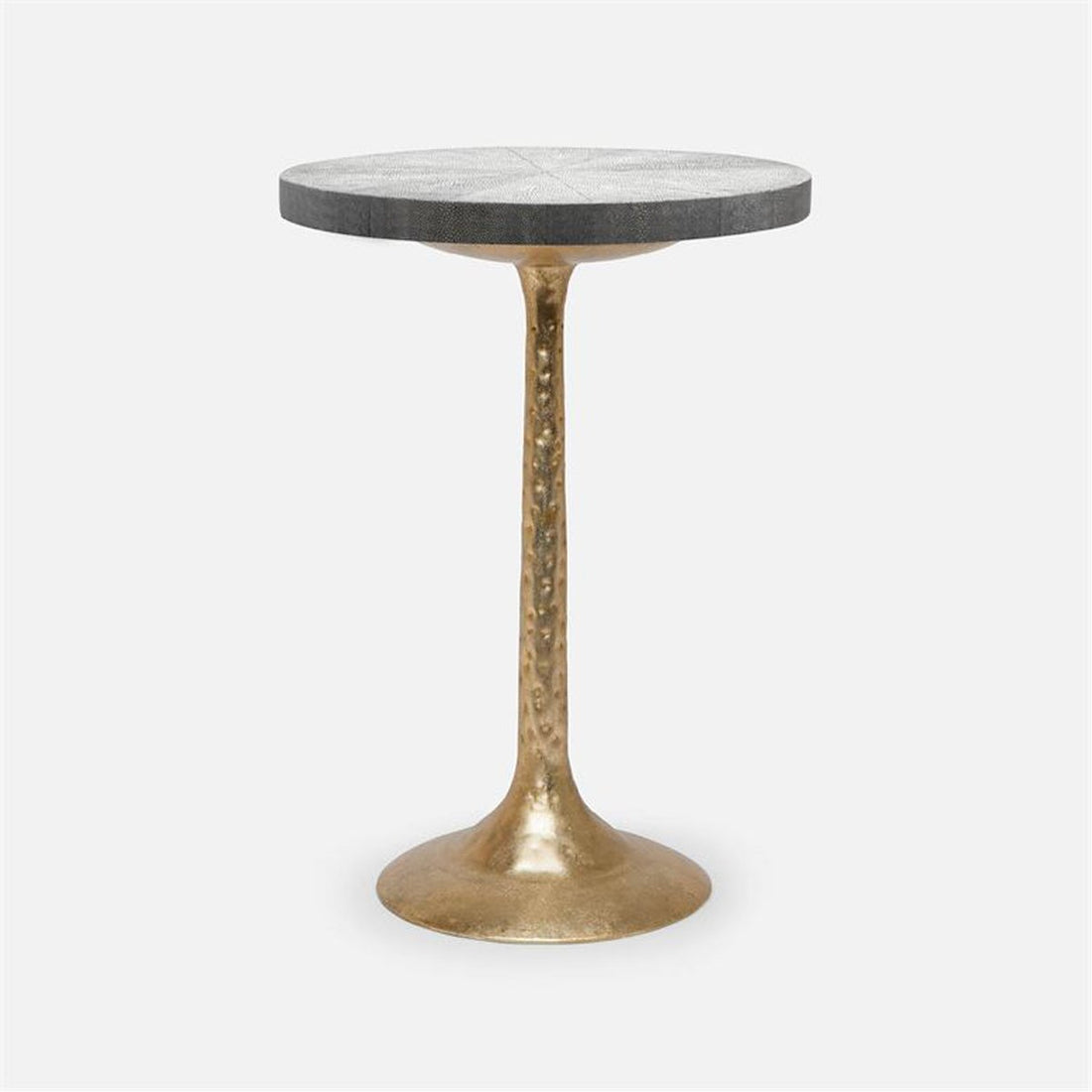 Made Goods Delancy Bistro Side Table in Faux Shagreen